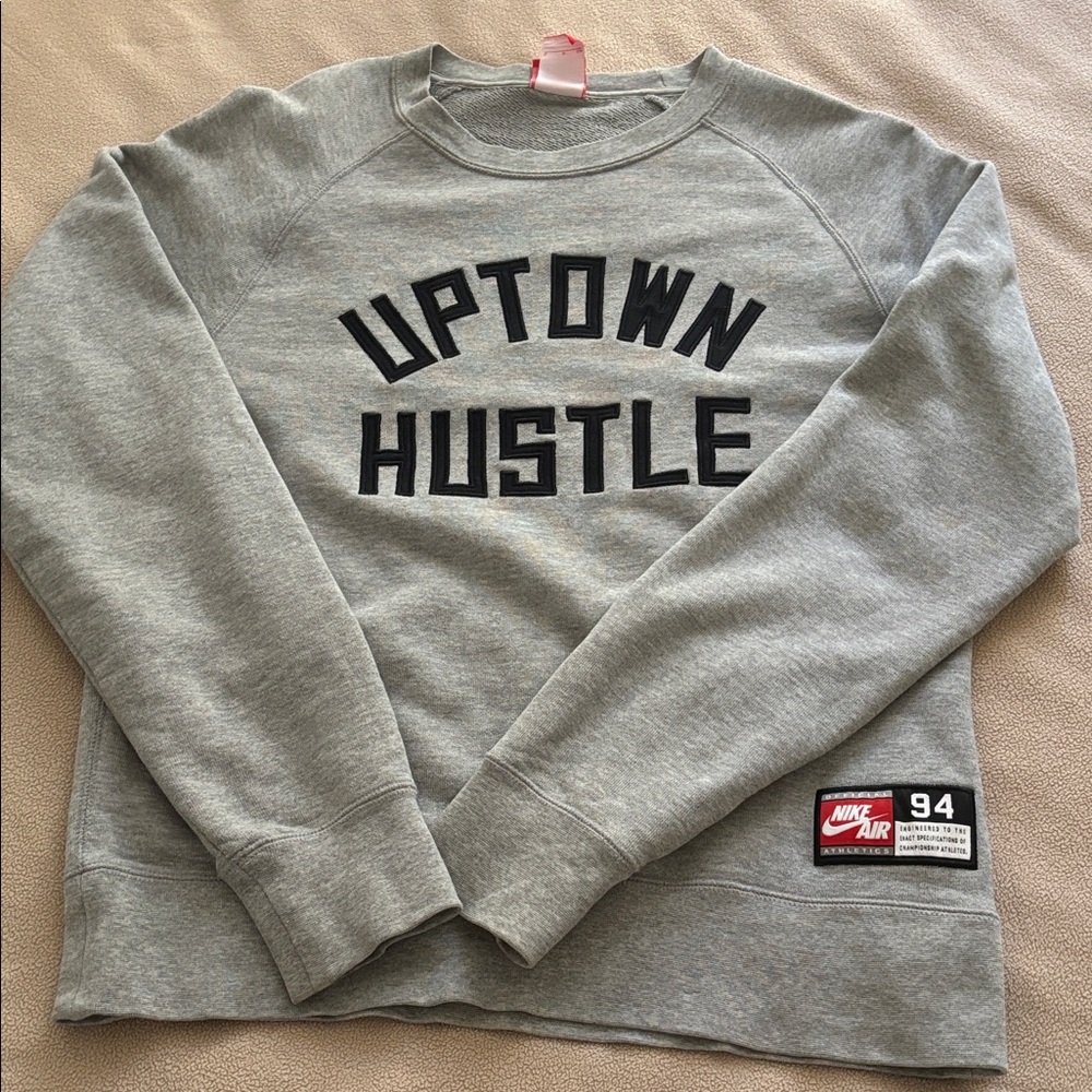 Nike Uptown Hustle Gray Sweatshirt Unisex S Vintage’s